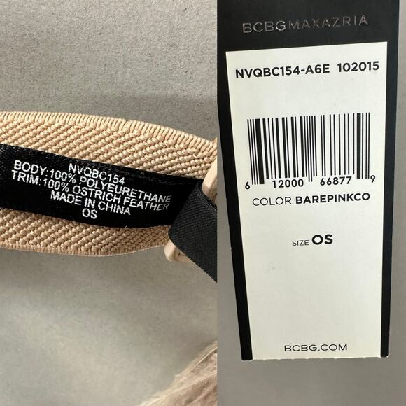BCBGMAXAZRIA Ostrich-Feather Statement Belt One Size Bare Pink Adjustable NWT - Picture 13 of 16